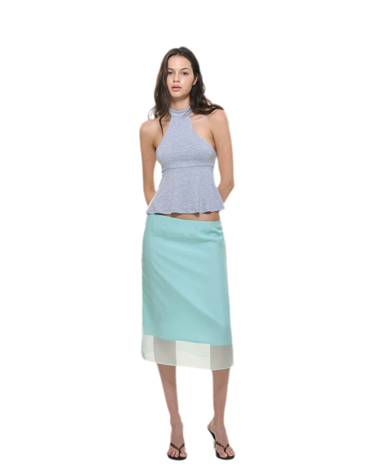 Modal Peplum Halter Top