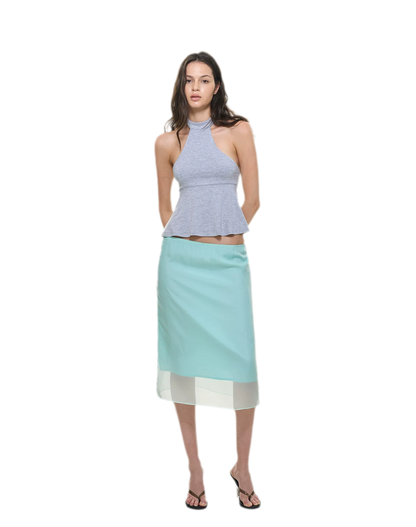 Modal Peplum Halter Top