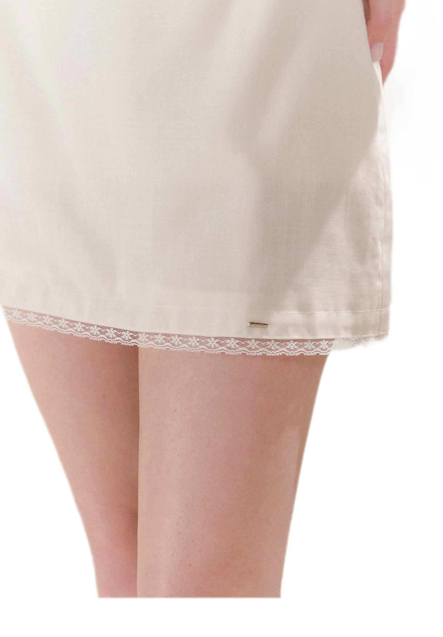 Lace Trim A-Line Mini Skirt