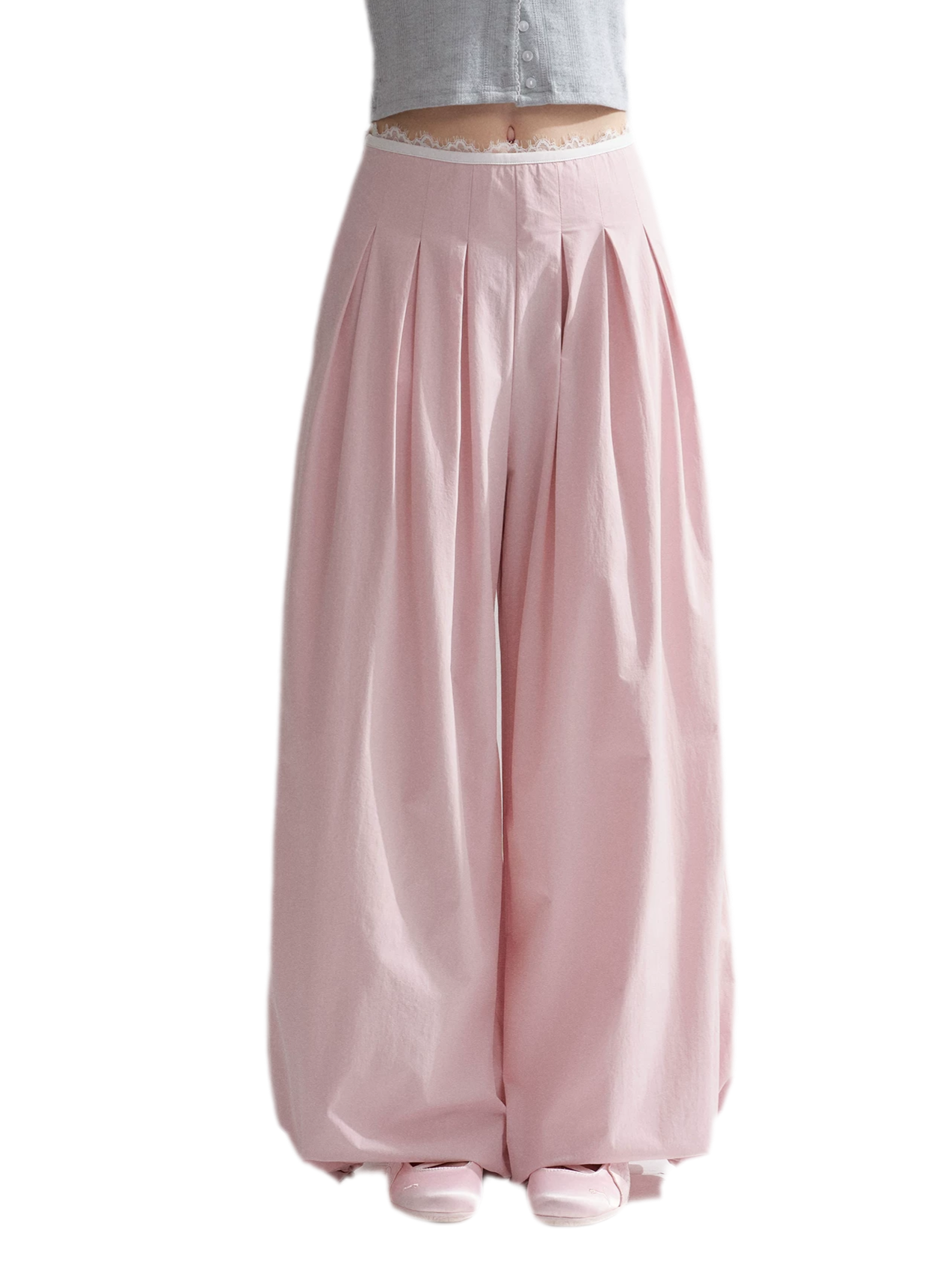 Lightweight Pleated Balloon Pants