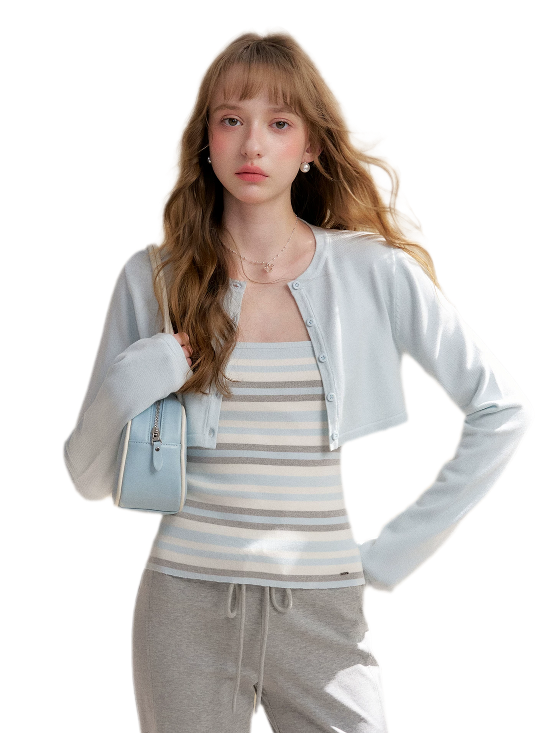 Knit Cardigan Cami Set