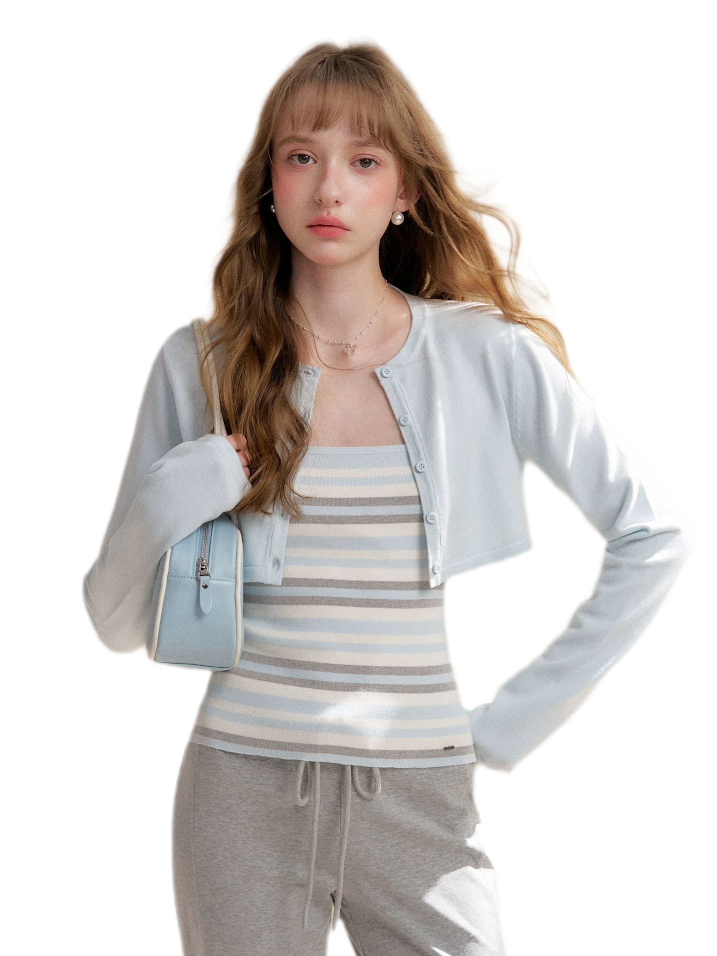 Knit Cardigan Cami Set