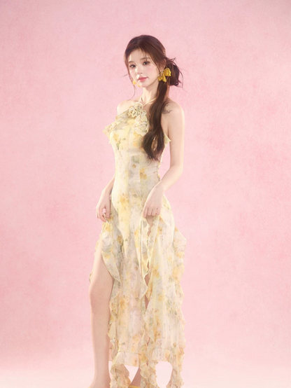 Sunlit Ruffle Swim Dress