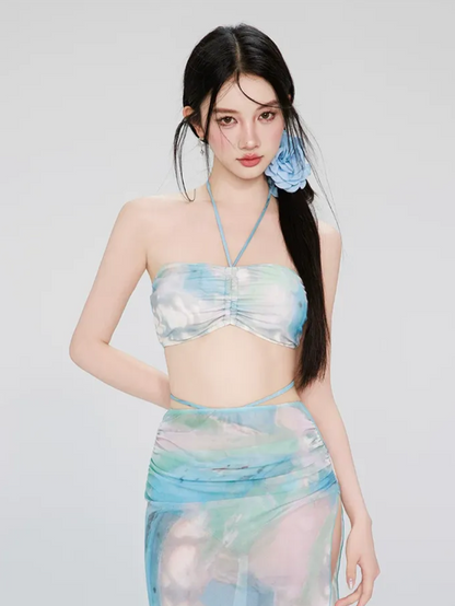 Four-Piece Ruched Bikini Set
