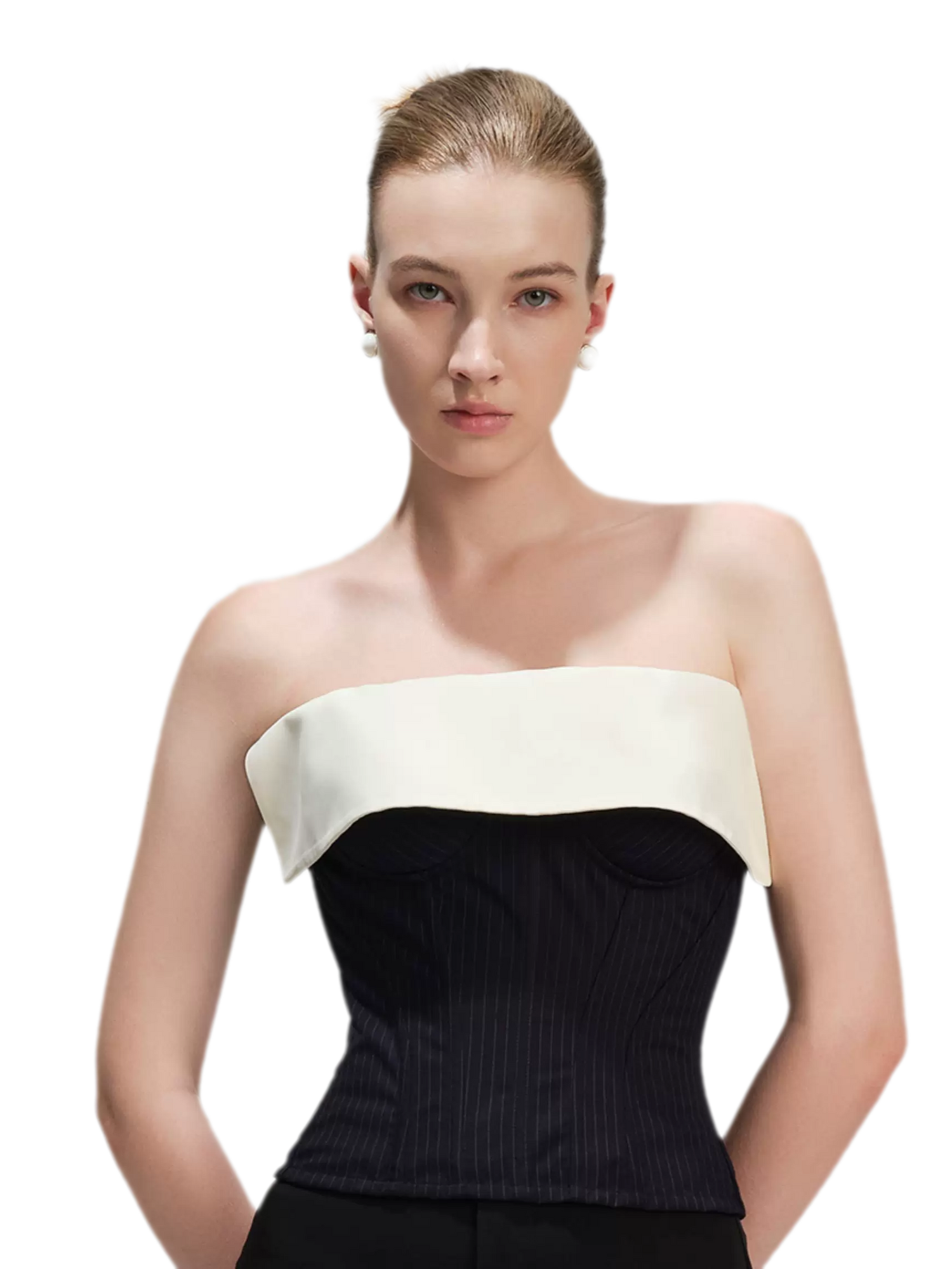 Ruffled Boned Corset Bustier