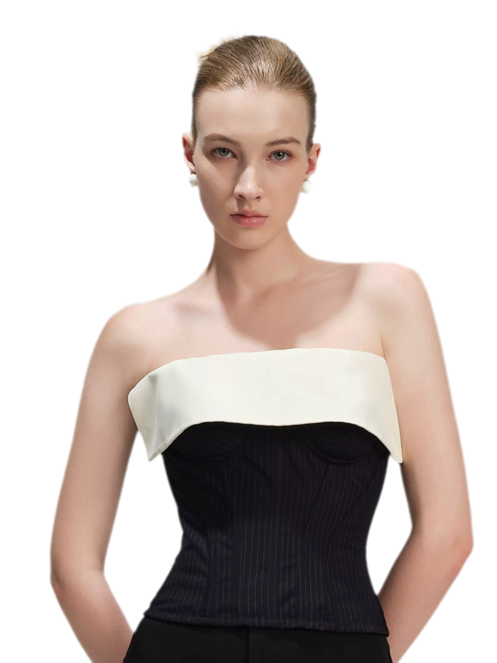 Ruffled Boned Corset Bustier