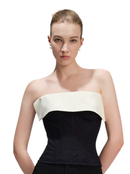 Ruffled Boned Corset Bustier