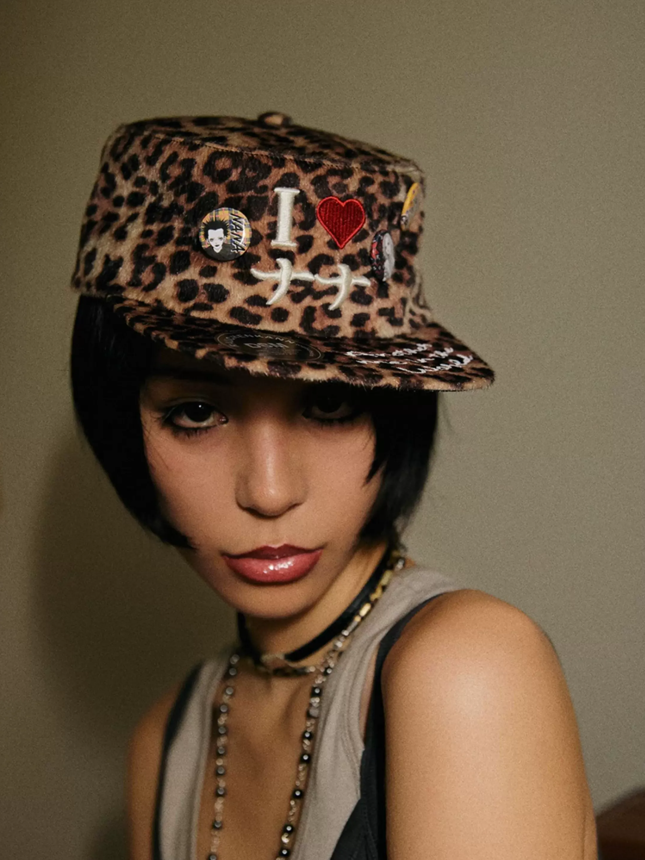 DSM X NANA Embroidered Fuzzy Hat