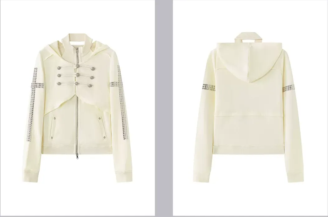 Metal Toggle Hooded Sweatshirt