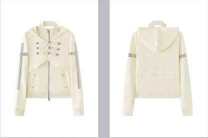 Metal Toggle Hooded Sweatshirt