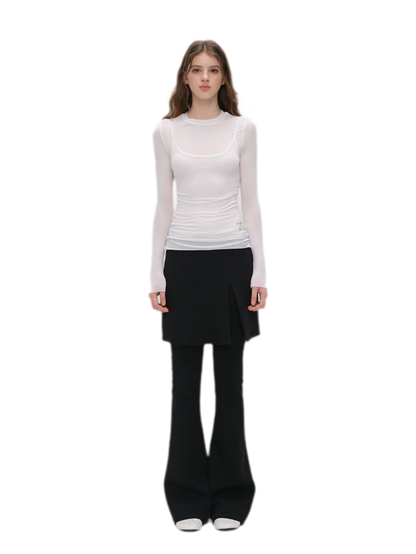 Cashmere Layered Fitted T-shirt