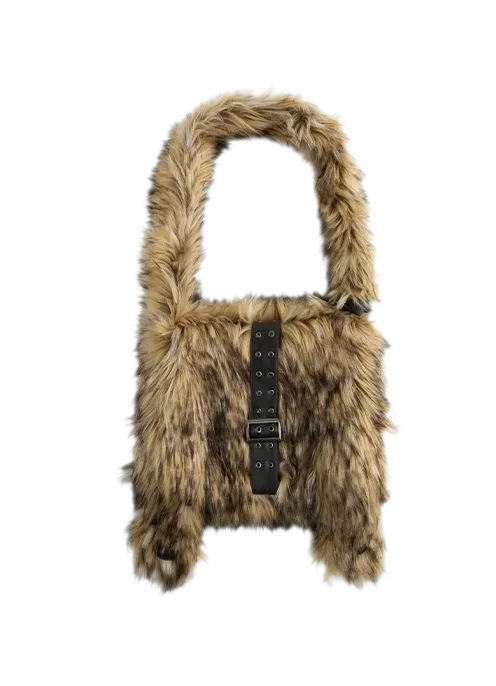 Furry Bunny Ear Crossbody Bag