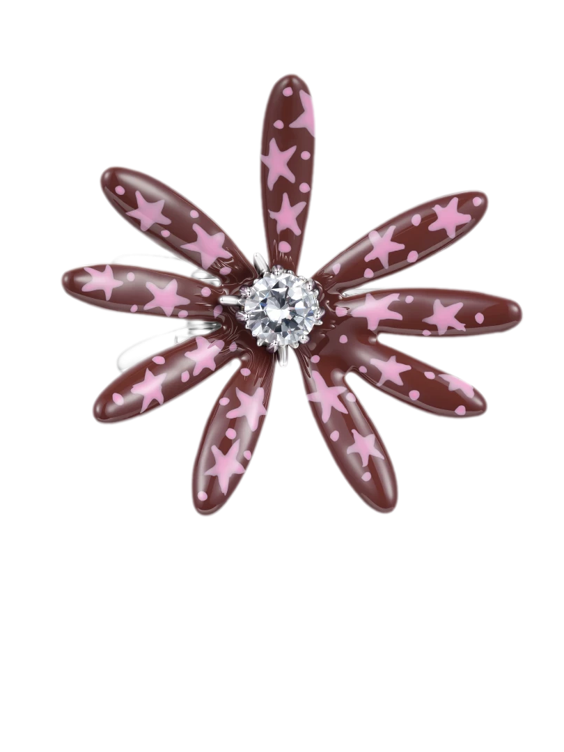 Metallic Daisy Flower Hair Clip