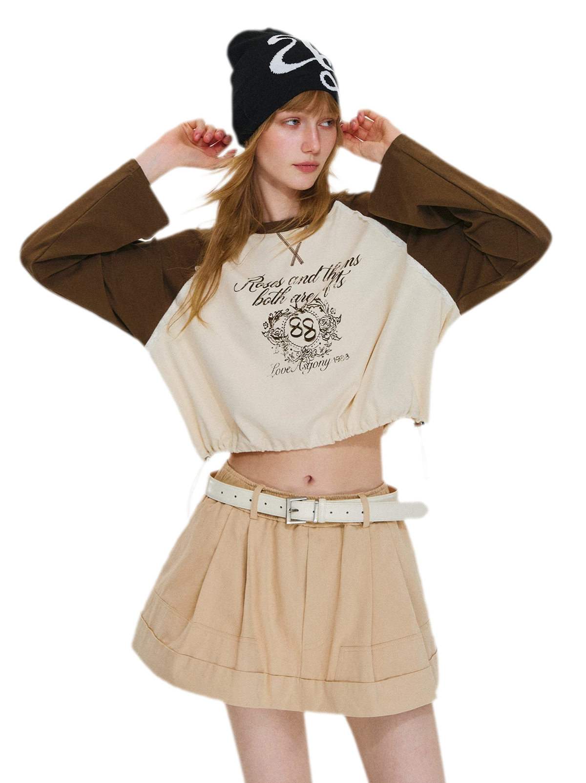 Structured Cotton Bubble Skort