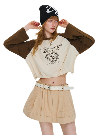 Structured Cotton Bubble Skort