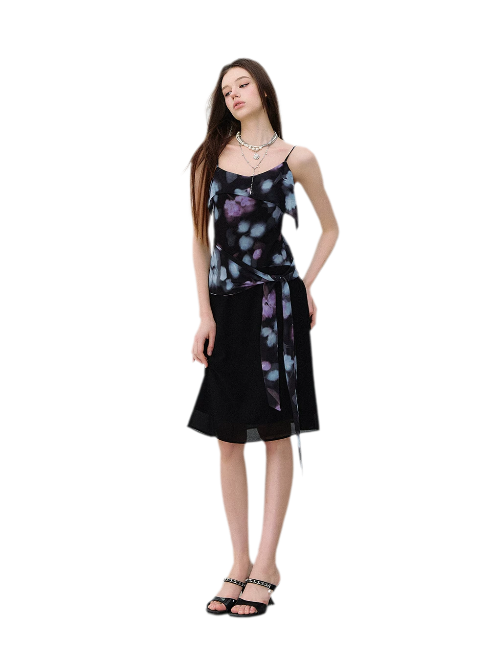 Irregular Tie-Dye Print Dress
