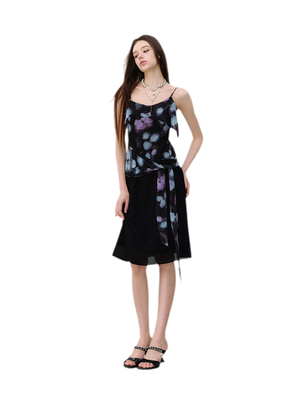 Irregular Tie-Dye Print Dress