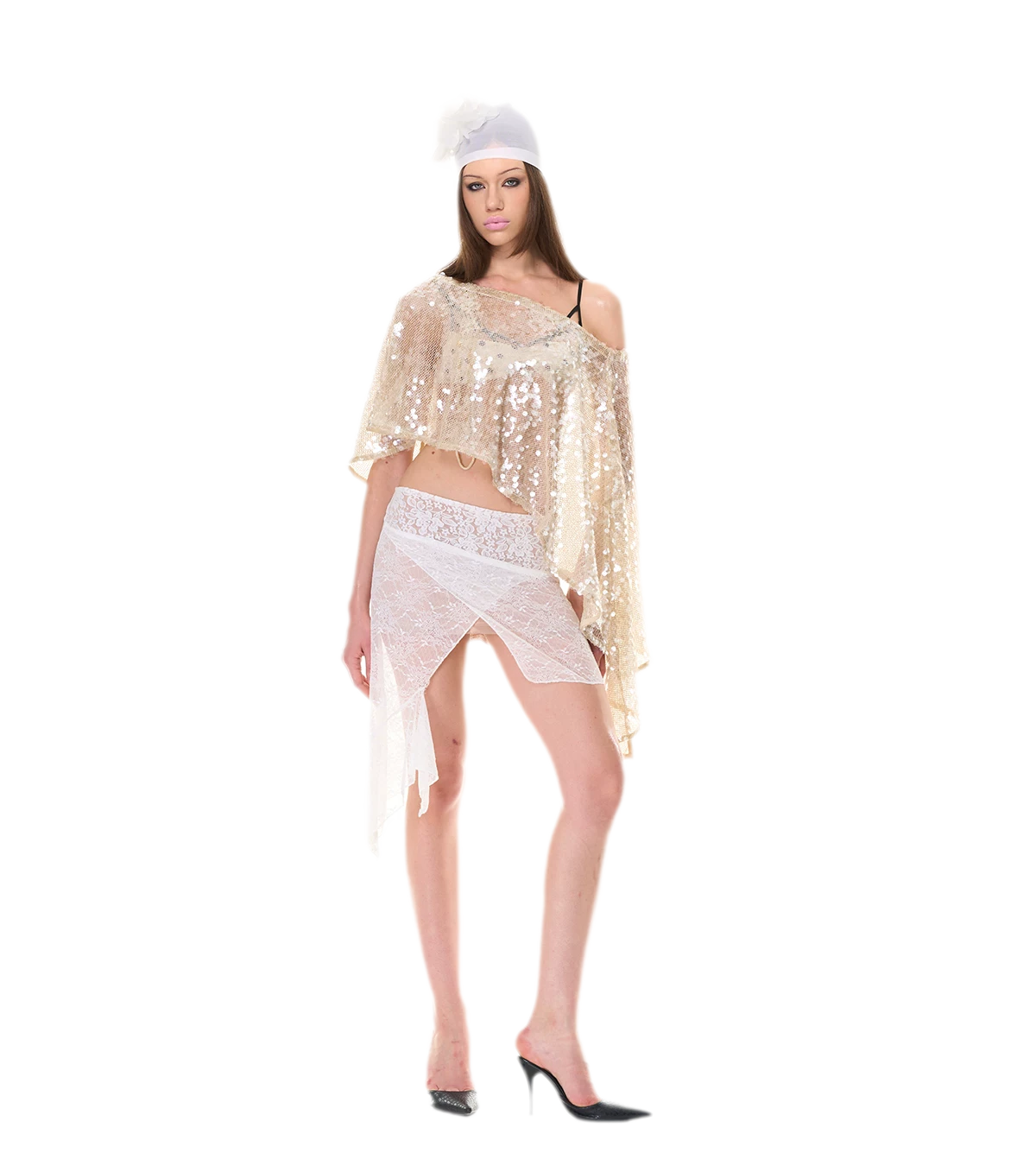 Shimmering Asymmetric Cover-Up