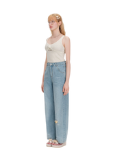 13DE MARZO Bear Appliqué Wide Jeans – view 11