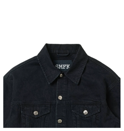 Cross Statue Denim Jacket