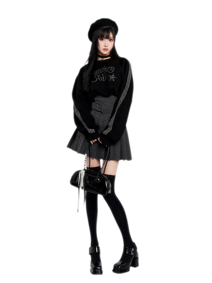 Stretch Velvet Thigh-High Socks