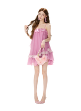 CYNR Romantic Contrast Chiffon Dress – view 10
