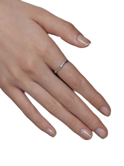 Braided Silver Band Ring