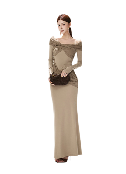 Mesh Twist Mermaid Knit Dress