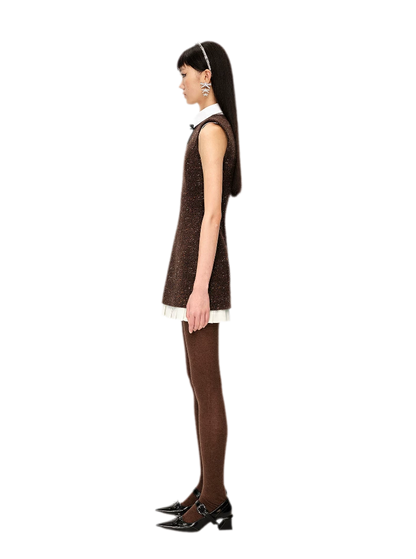 Elegant Pleated Hem Sleeveless Dress