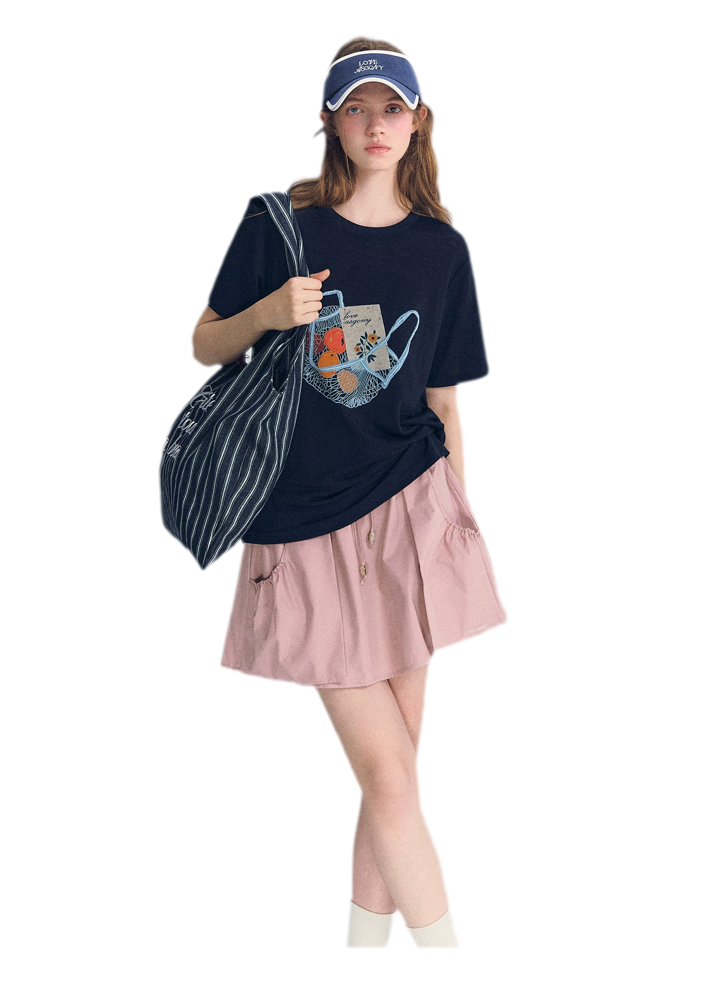 Drawstring A-Line Skirt