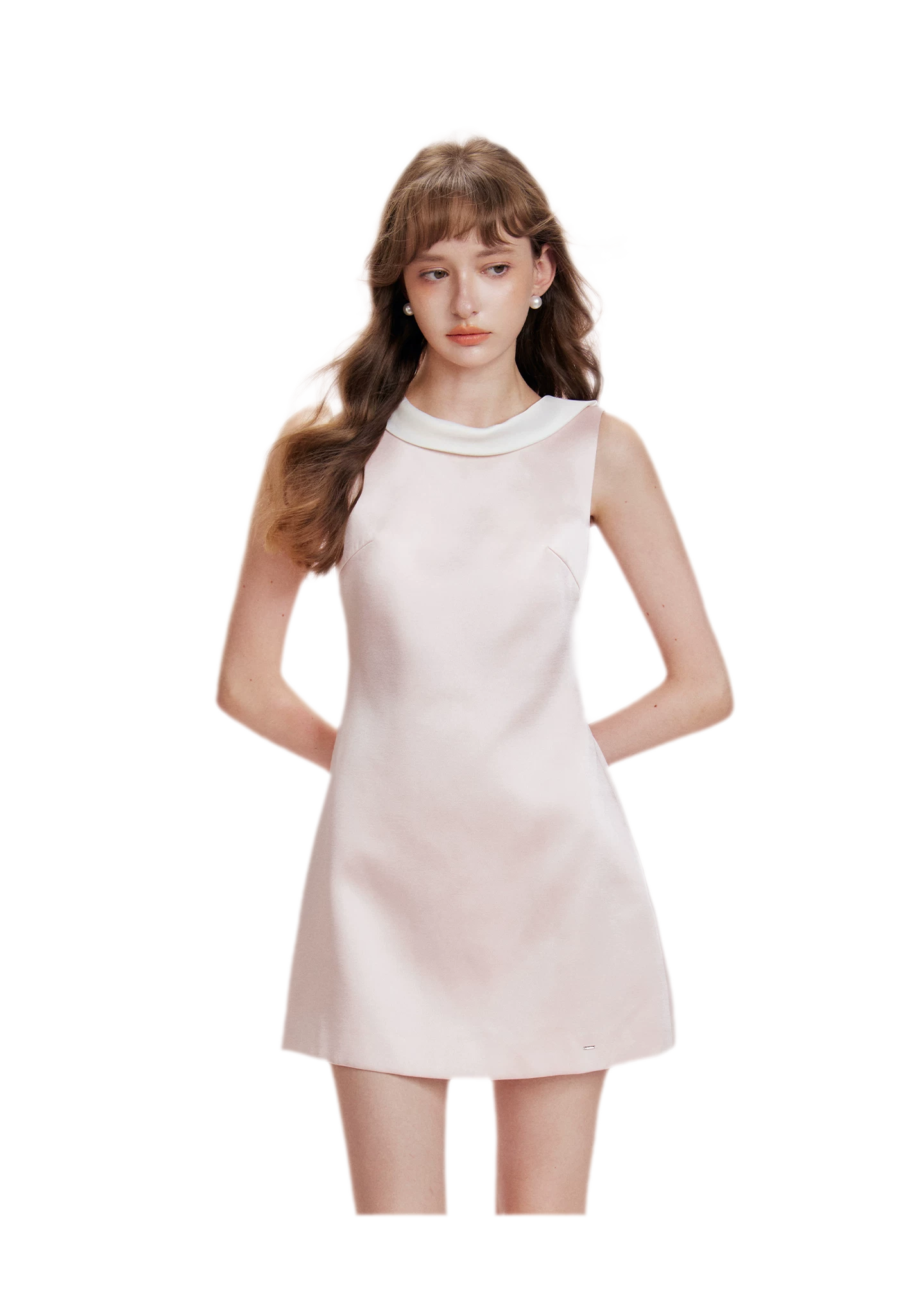 Satin Open-Back Bow Dress