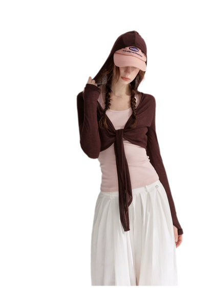 Tie Front Shrug Tank