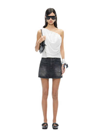 Maria Knit Vest with Twisted Shoulder Strap