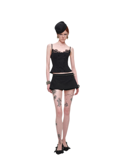 Fishbone Lace Corset Top