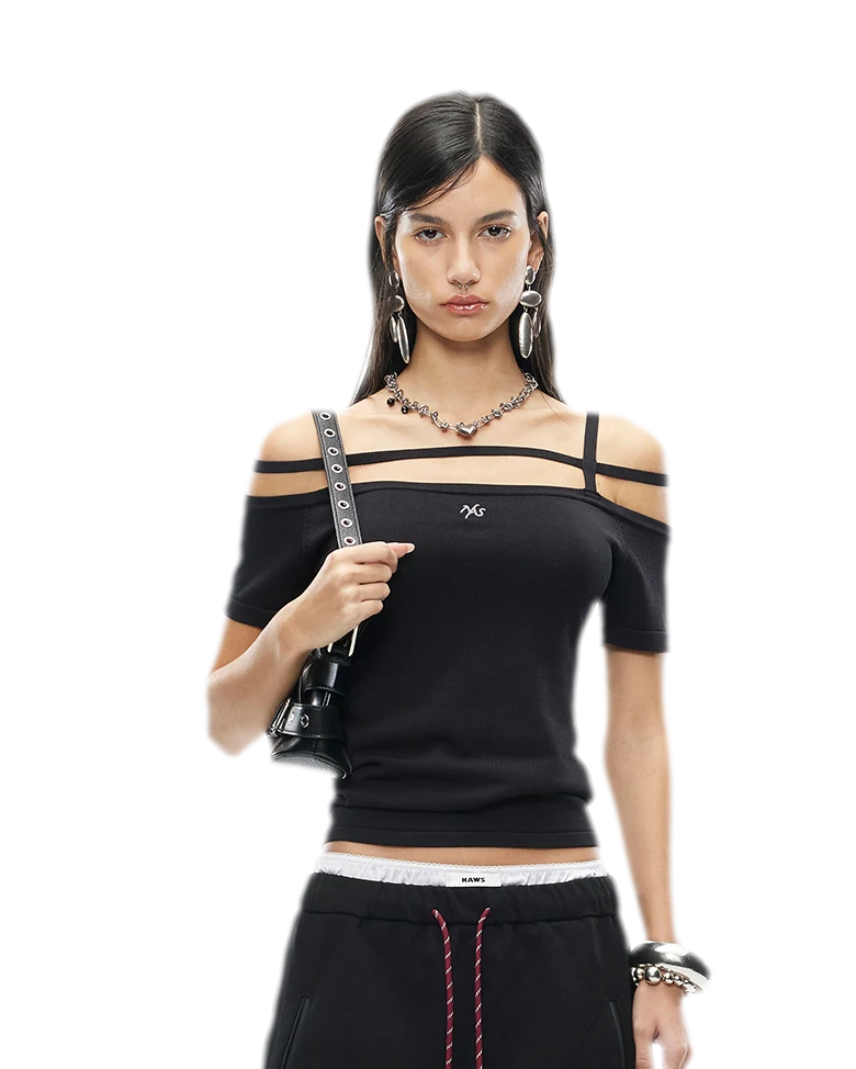 Cross-Strap Ice Feel Slim Tee