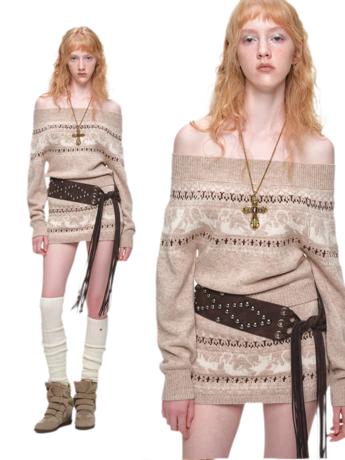 Haut en maille pour chat Fair Isle