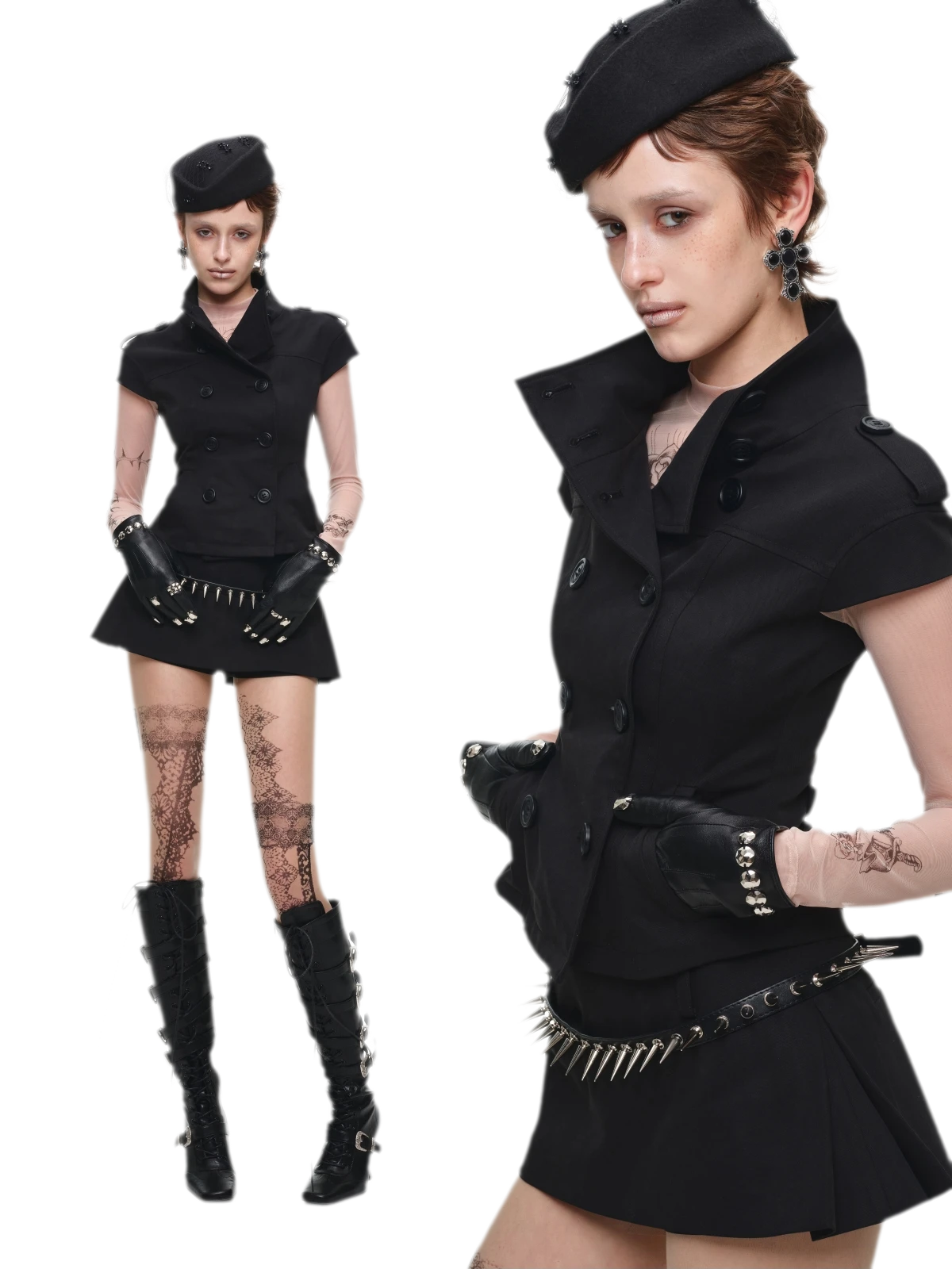 Structured A-Line Mini Skirt
