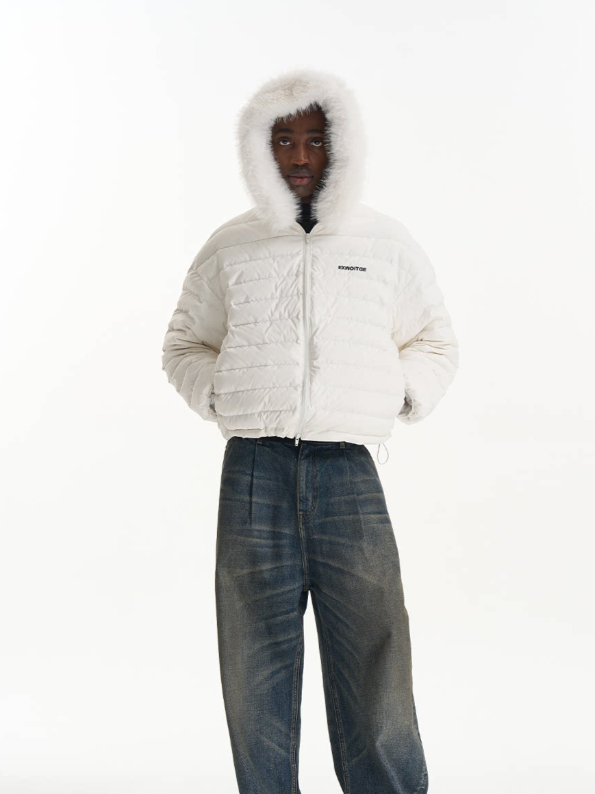 Quilted Boxy Down Jacket
