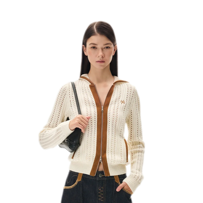 Cable Knit Hooded Sweater