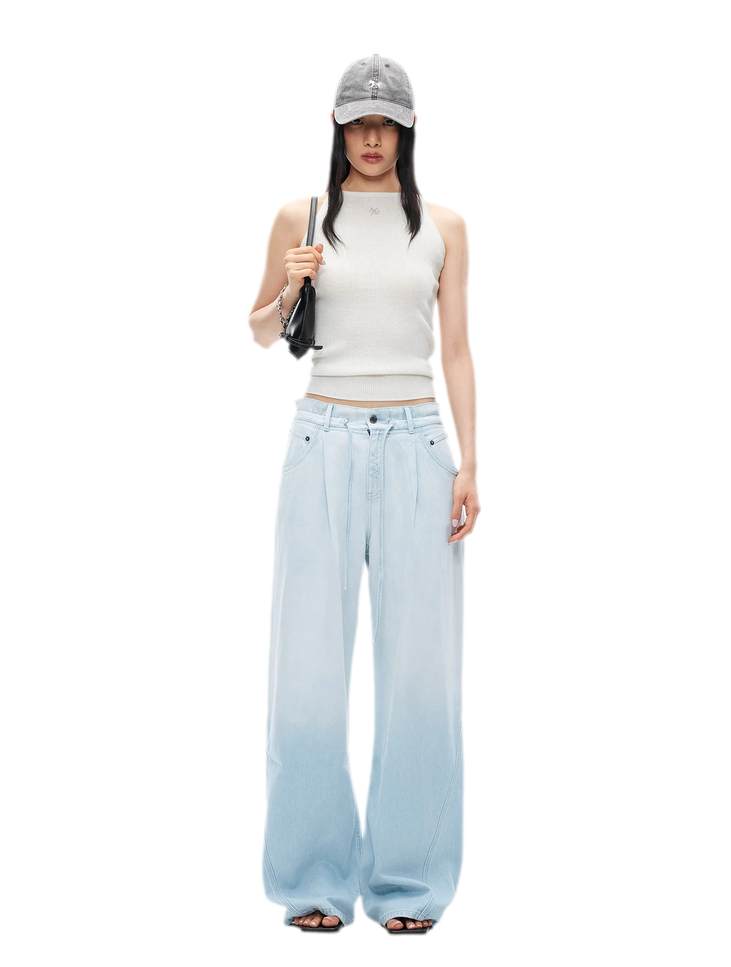 Merino Wool Ribbed Knit Tank Top