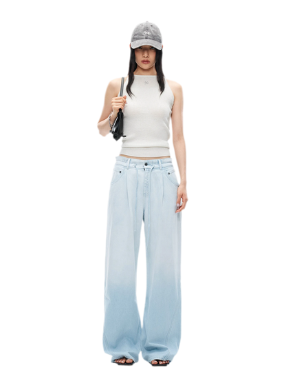 Merino Wool Ribbed Knit Tank Top