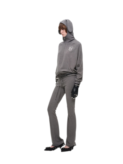 Brushed Knit Batwing Hoodie Set