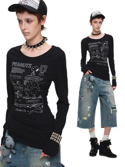 Washed Distressed Cropped Jeans