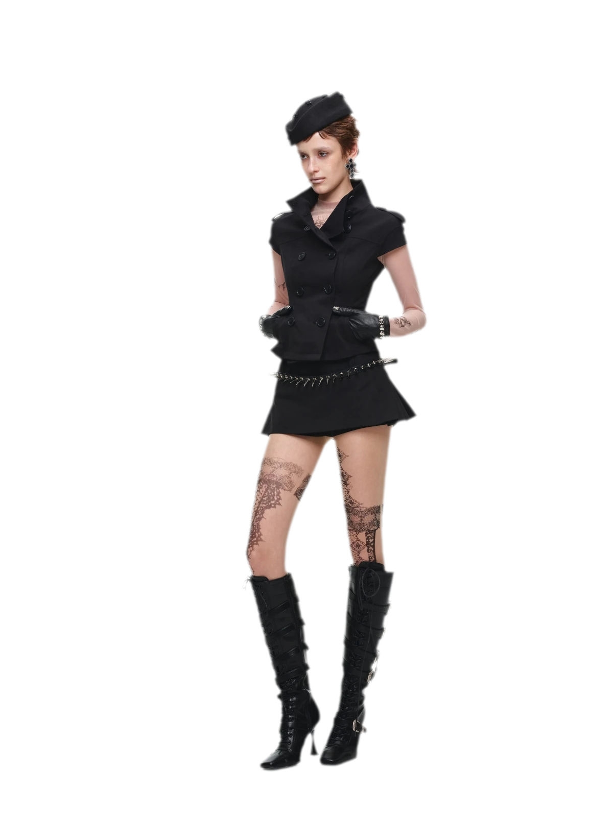 Structured A-Line Mini Skirt