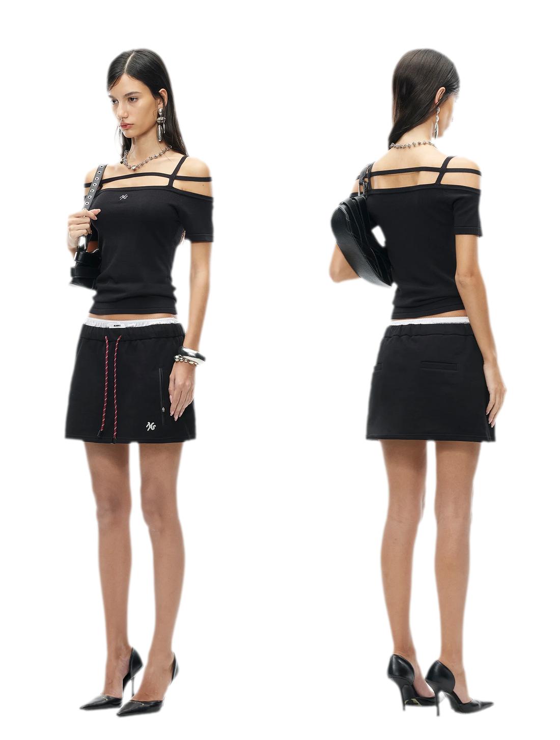 Cross-Strap Ice Feel Slim Tee