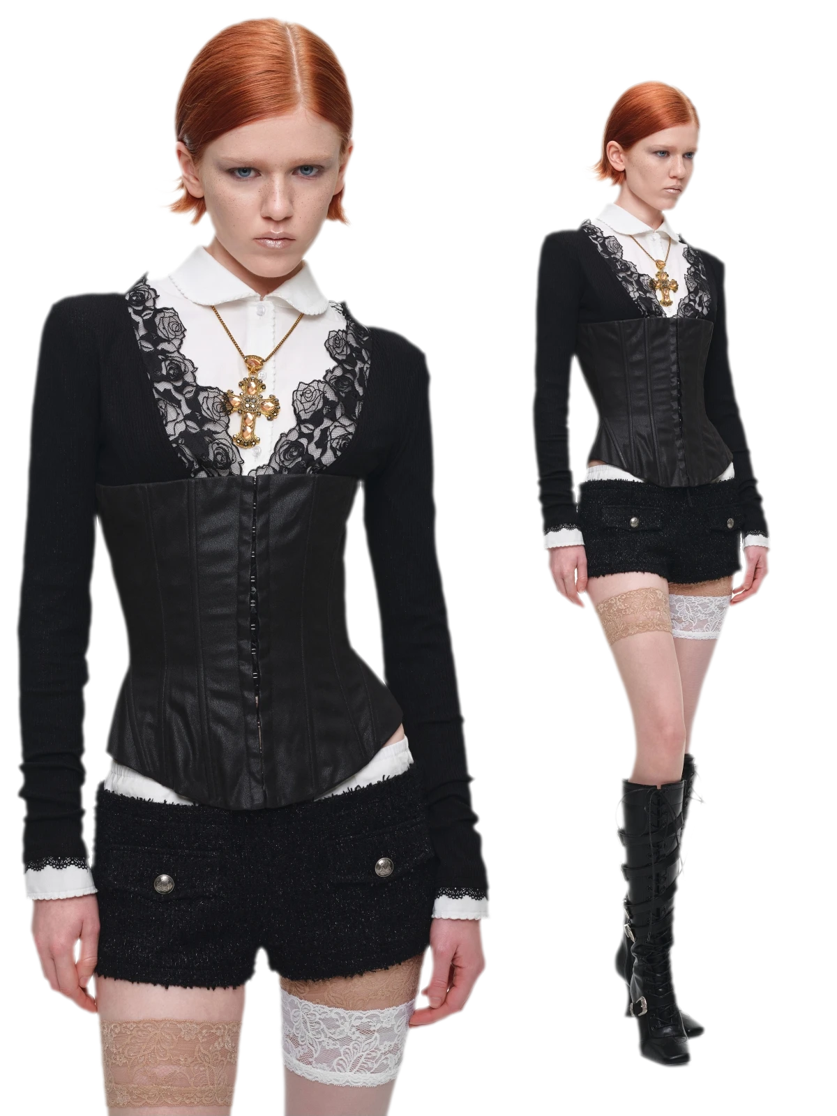 Embroidered Peter Pan Collar Shirt