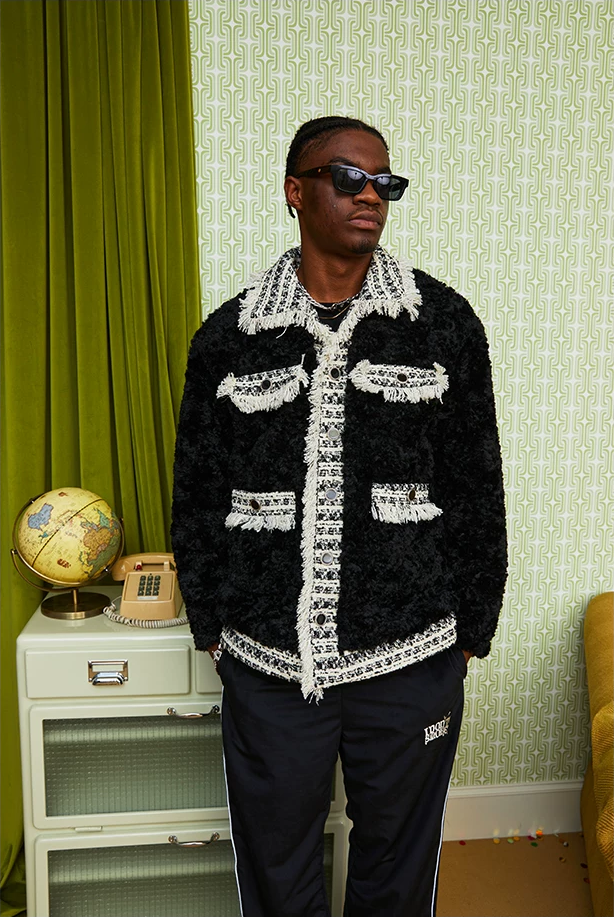 Lamb Fleece Quilted Jacket