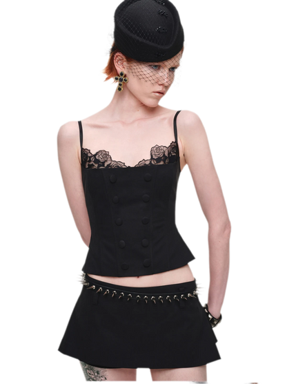 Fishbone Lace Corset Top