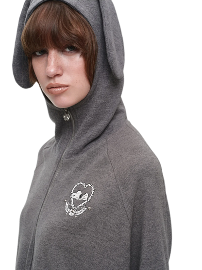 Brushed Knit Batwing Hoodie Set