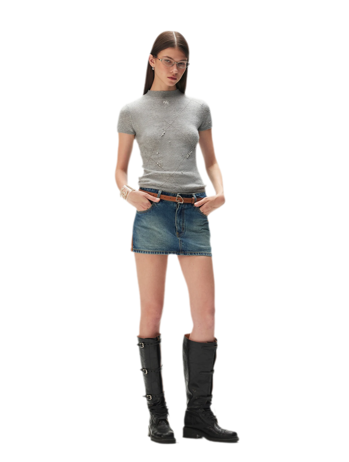 Beaded Slim Fit Tee